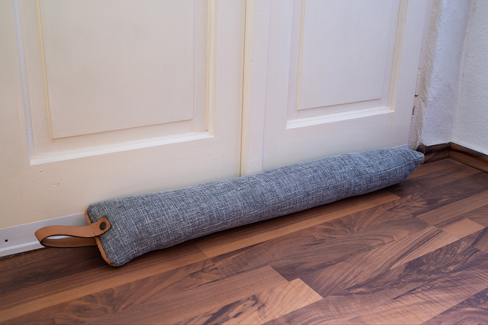Keeping warm in Winter with a draught excluder